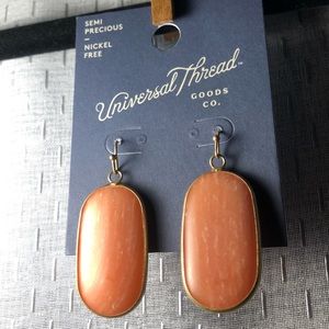 Semi precious drop stone earrings | Nickel free | Brand New